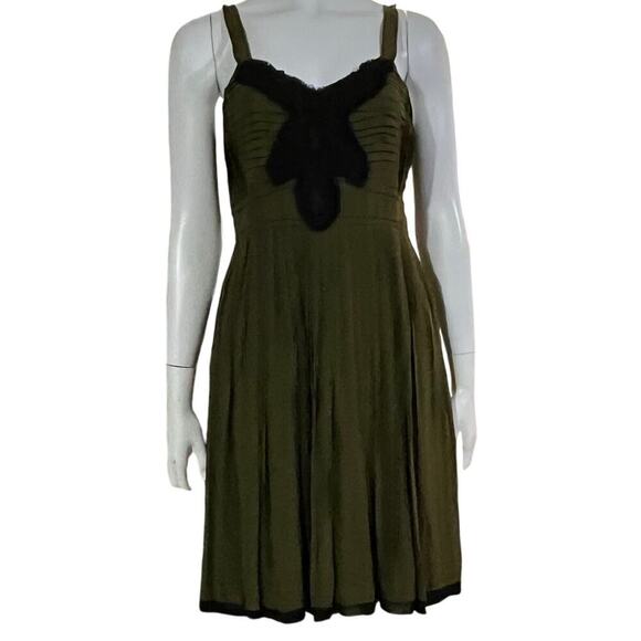 Project Alabama Womens Pleated Sleeveless Silk Dress Size 6 - Picture 2 of 9